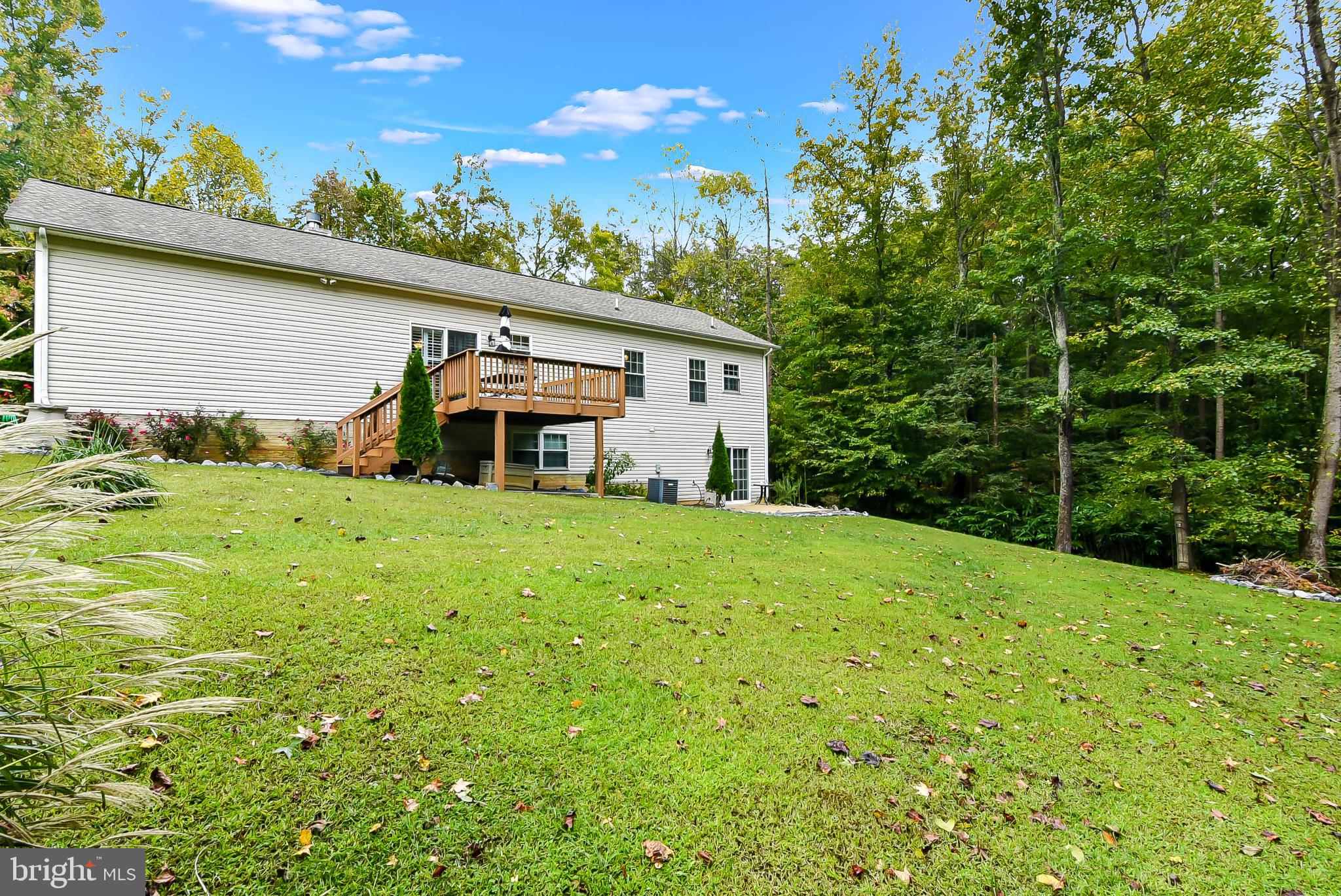 9174 Caledon Road King George, VA 22485 - Photo 32 of 34 Rear Exterior w/Spacious Back Deck & Back Yard