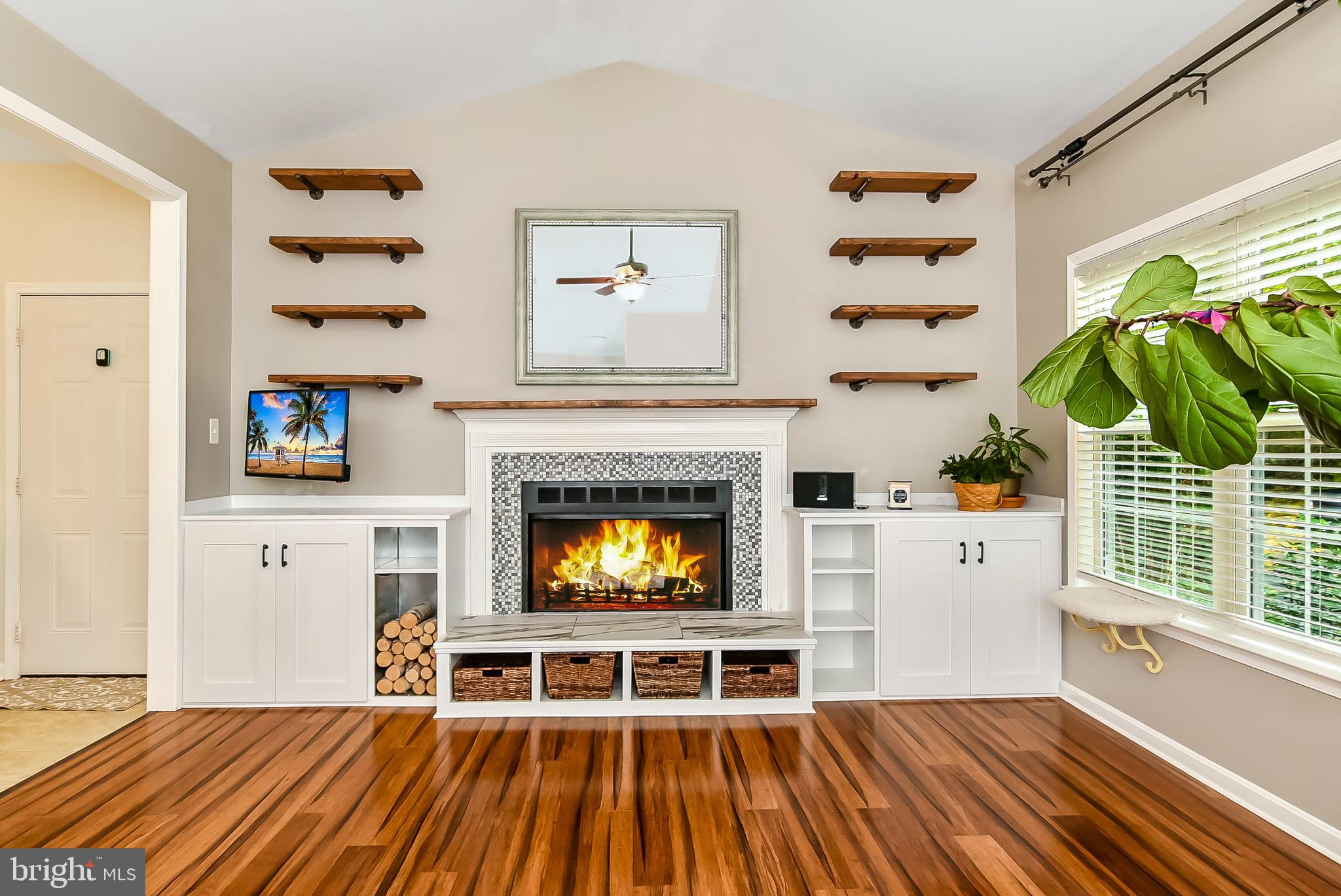 9174 Caledon Road King George, VA 22485 - Photo 7 of 34 Living Room with Fireplace & Built In Storage