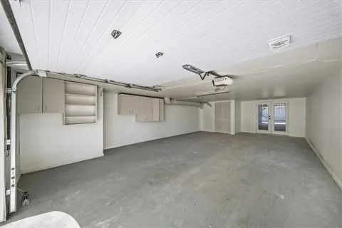 a view of a garage