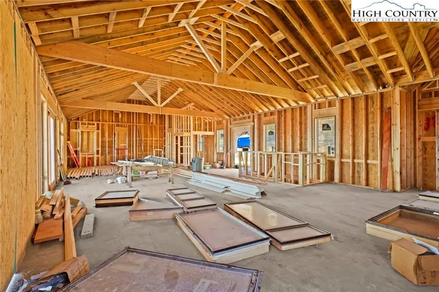 a view of a porch with a backyard