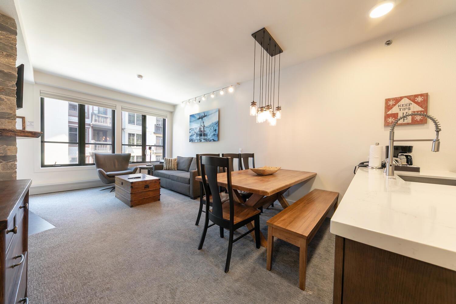 1750 Village East Road, Unit 5314 316 Olympic Valley, CA 96146 - Photo 8 of 28 a view of a dining room with furniture window and outside view