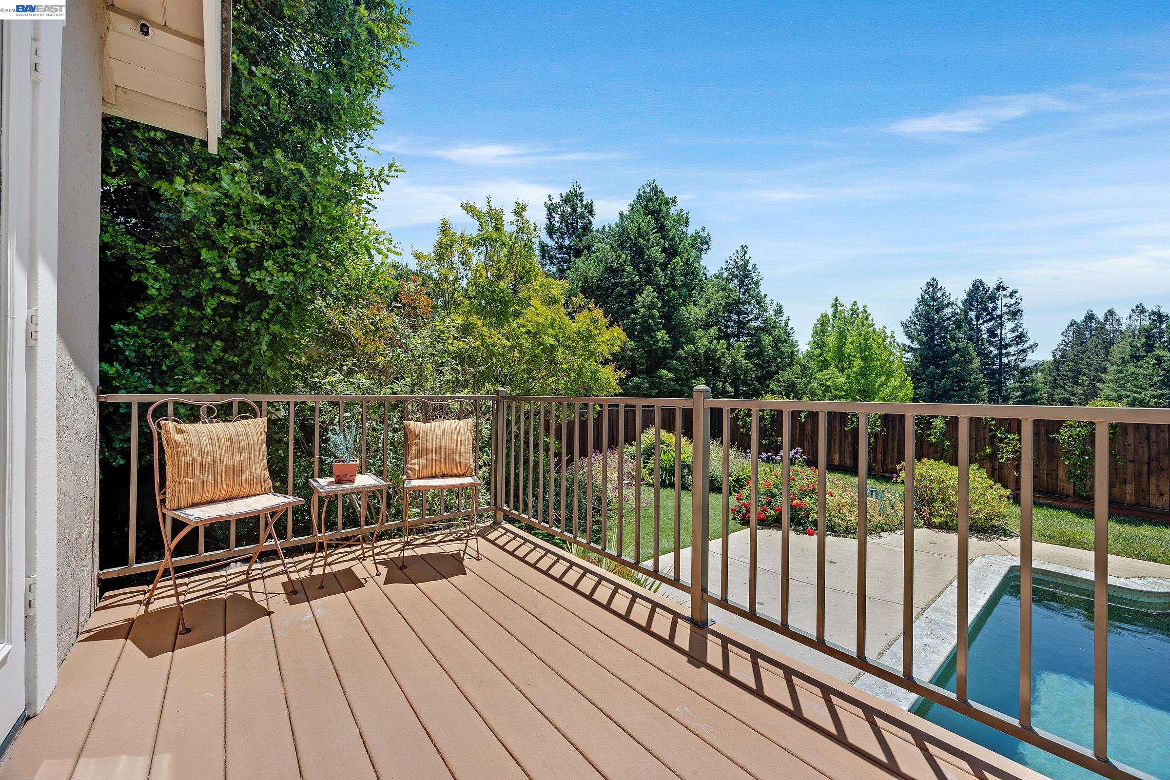 17 Suva Court San Ramon, CA 94582 - Photo 29 of 47 a view of balcony with wooden floor and iron fence
