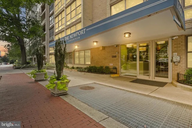 a view of a building with a park