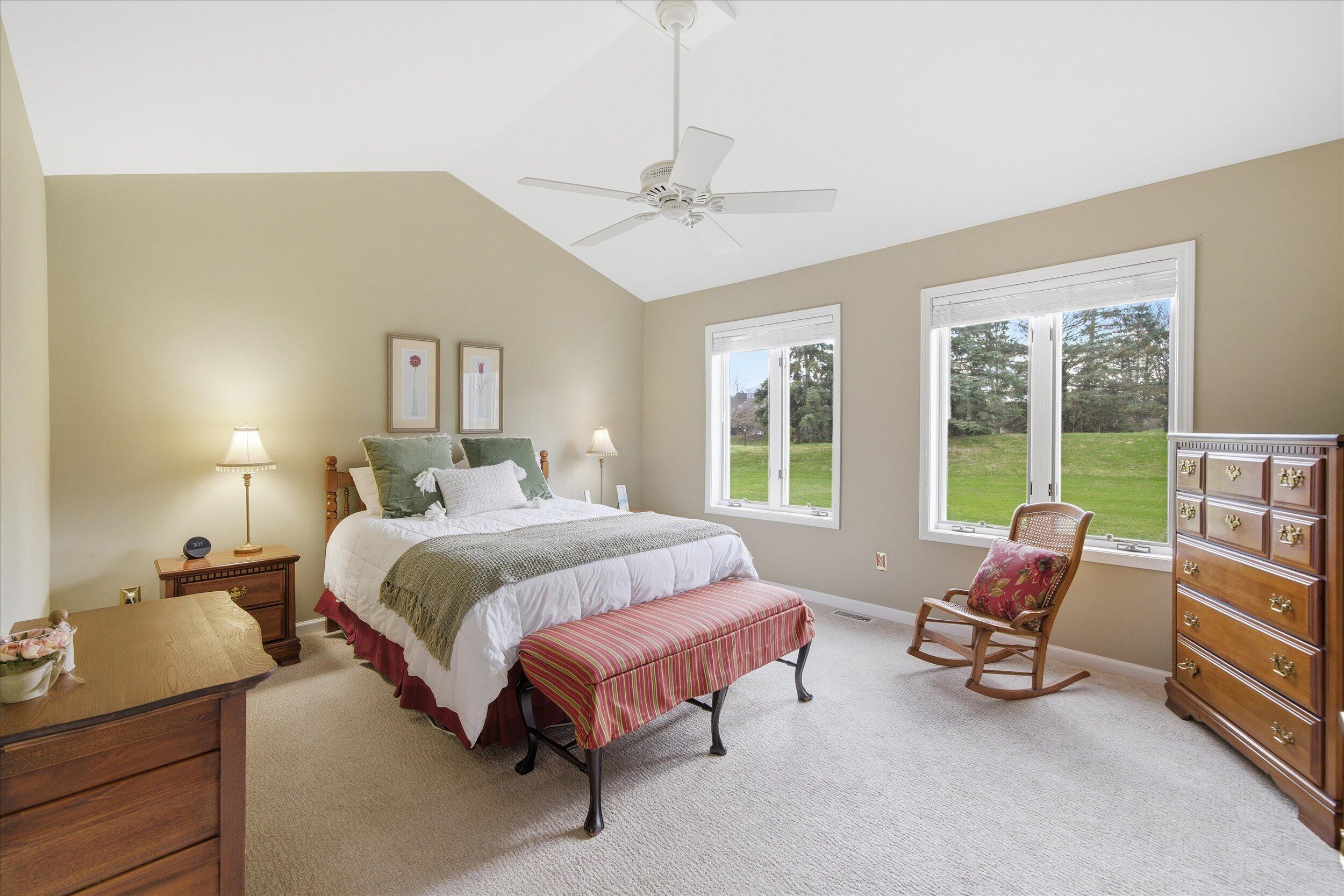 W268-n1935 Shooting Star Road, Unit B Pewaukee, WI 53072 - Photo 28 of 41 Primary Bedroom w/large Windows