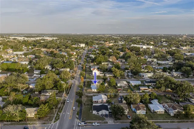 an aerial view of a city with lots of residential buildings