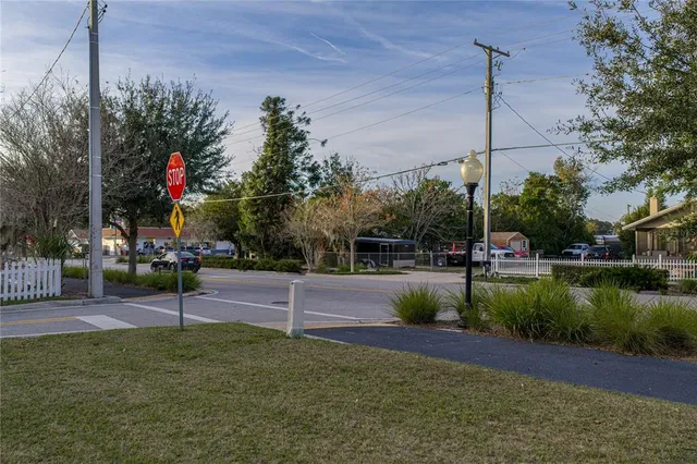 a green field with lots of tress in it