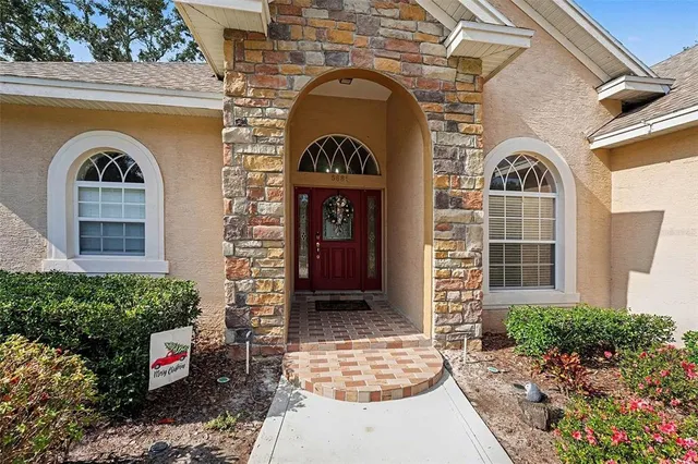 a front view of a house