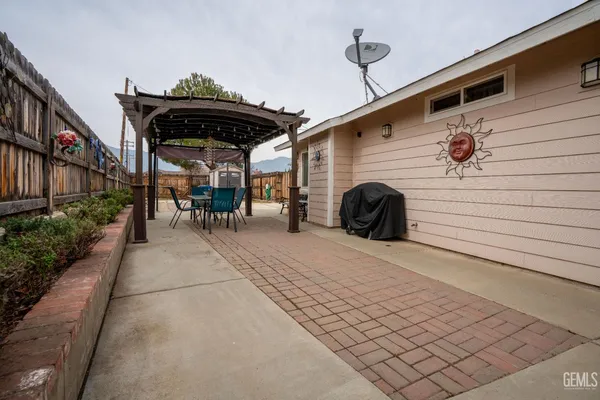 a view of outdoor space with seating area