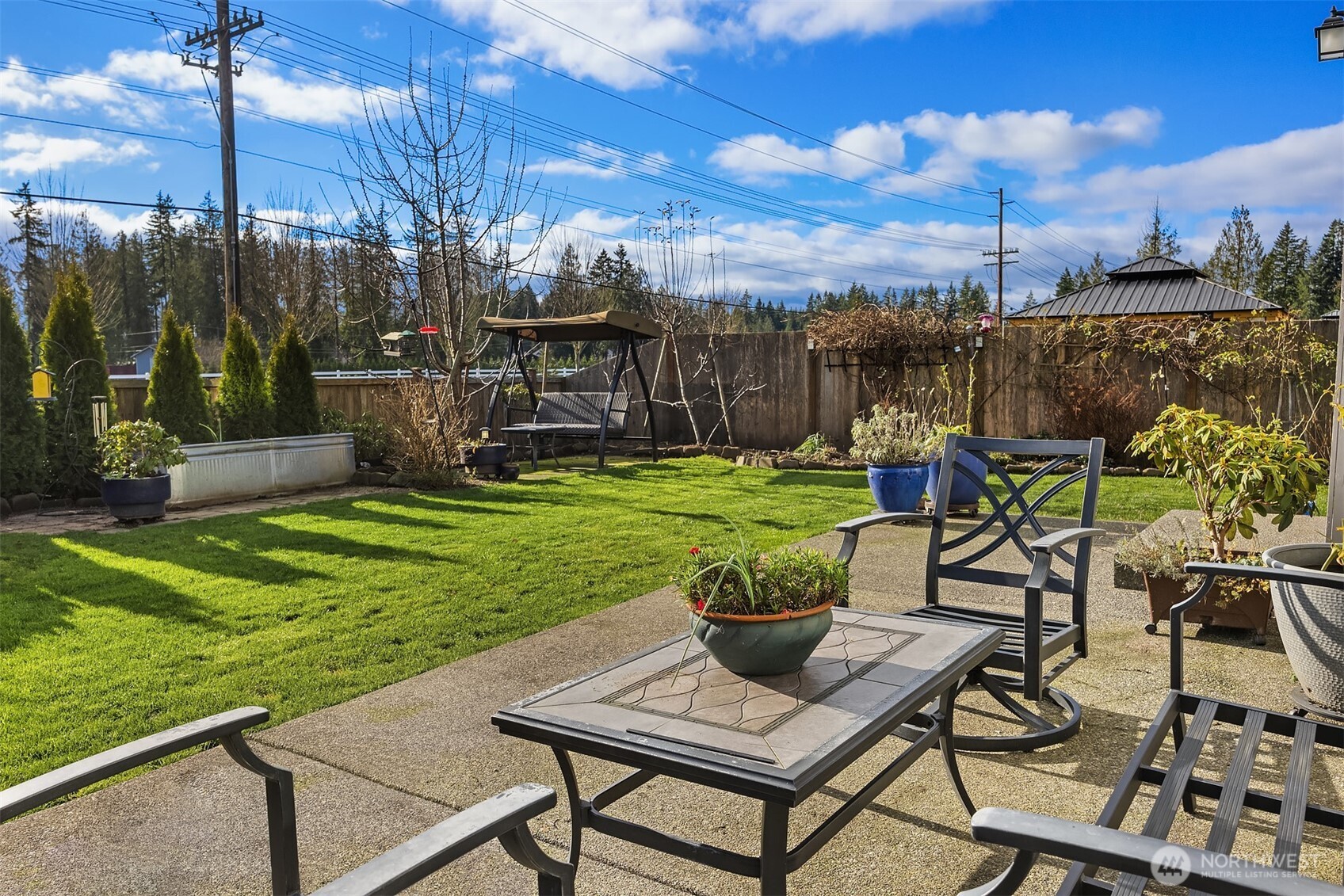 17604 Quartz Street Granite Falls, WA 98252 - Photo 28 of 40 a view of a backyard with sitting area