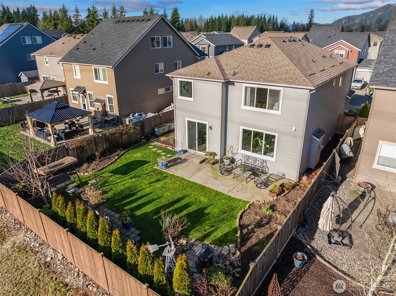 17604 Quartz Street Granite Falls, WA 98252 - Photo 37 of 40 an aerial view of a house with wooden floor