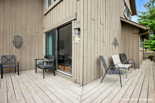 a view of outdoor space with seating space