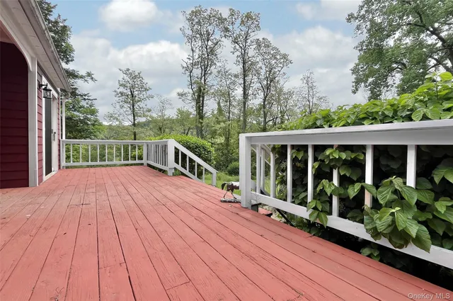 a view of balcony with deck