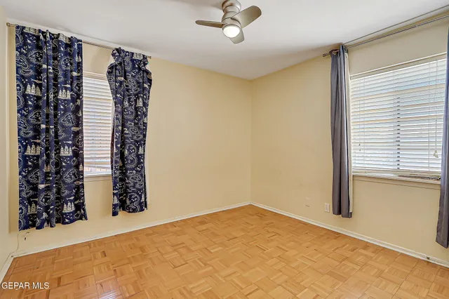 a view of a garage with a window