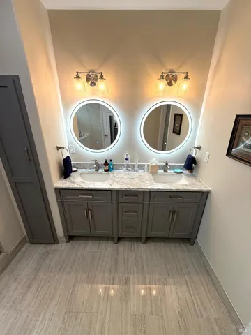 a bathroom with a sink and a toilet