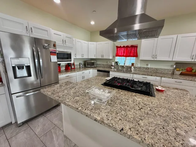 a room with a door open to a room