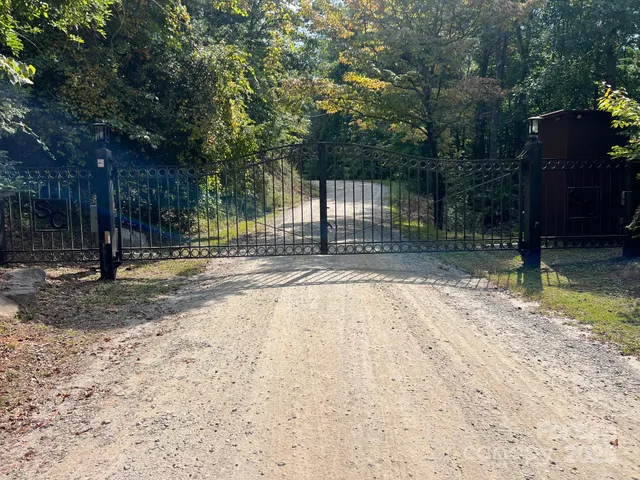 a backyard of a house with trees and plants