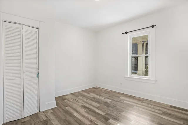 an empty room with a window