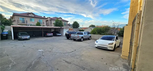 a car parked in front of a building