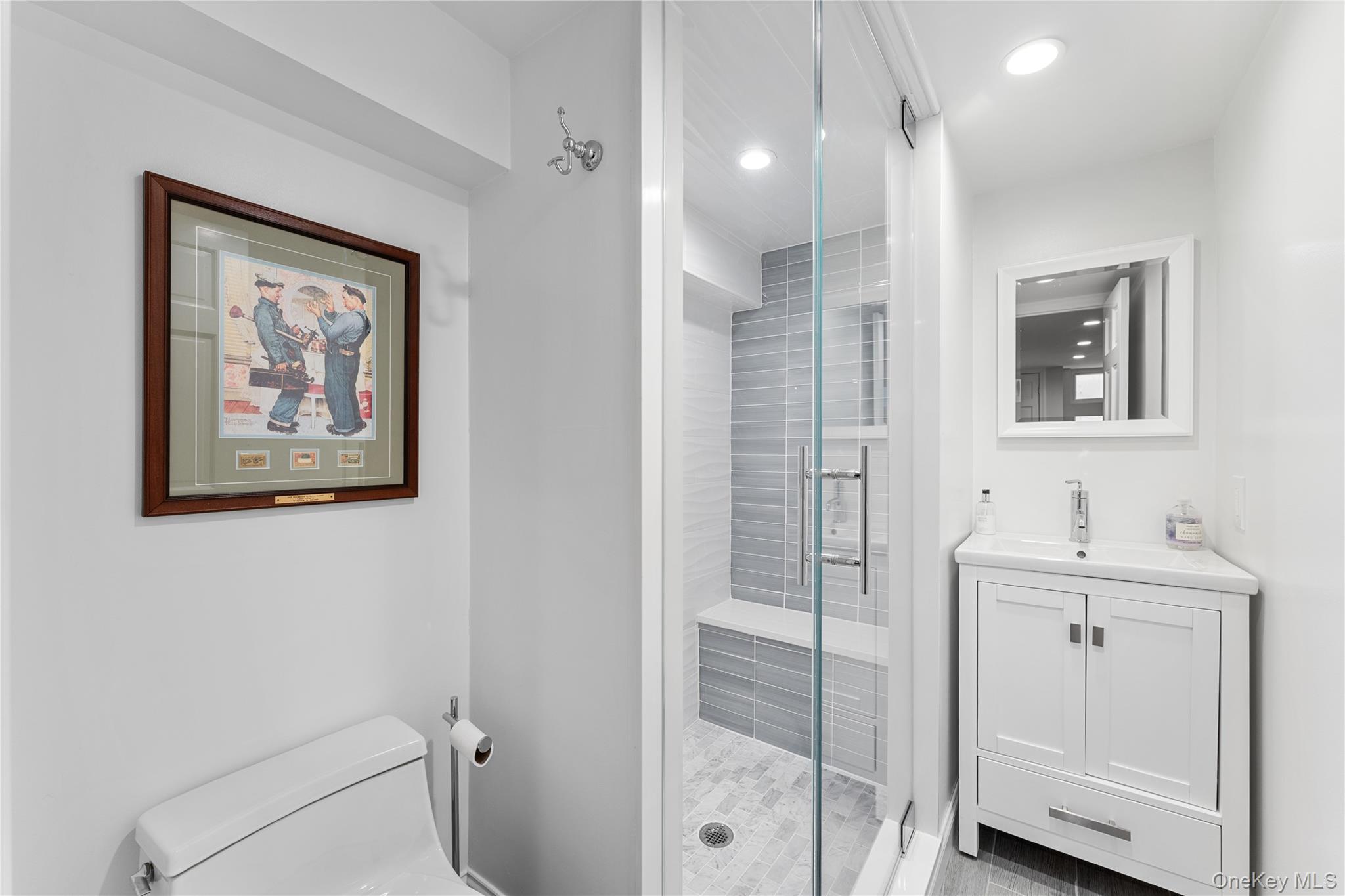 5 Harcourt Road Scarsdale, NY 10583 - Photo 25 of 44 Lower level new full bathroom