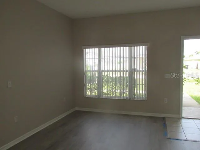 an empty room with a window