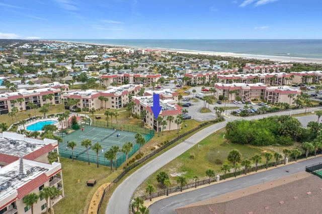 an aerial view of a city