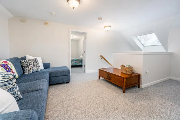 a living room with furniture and a couch