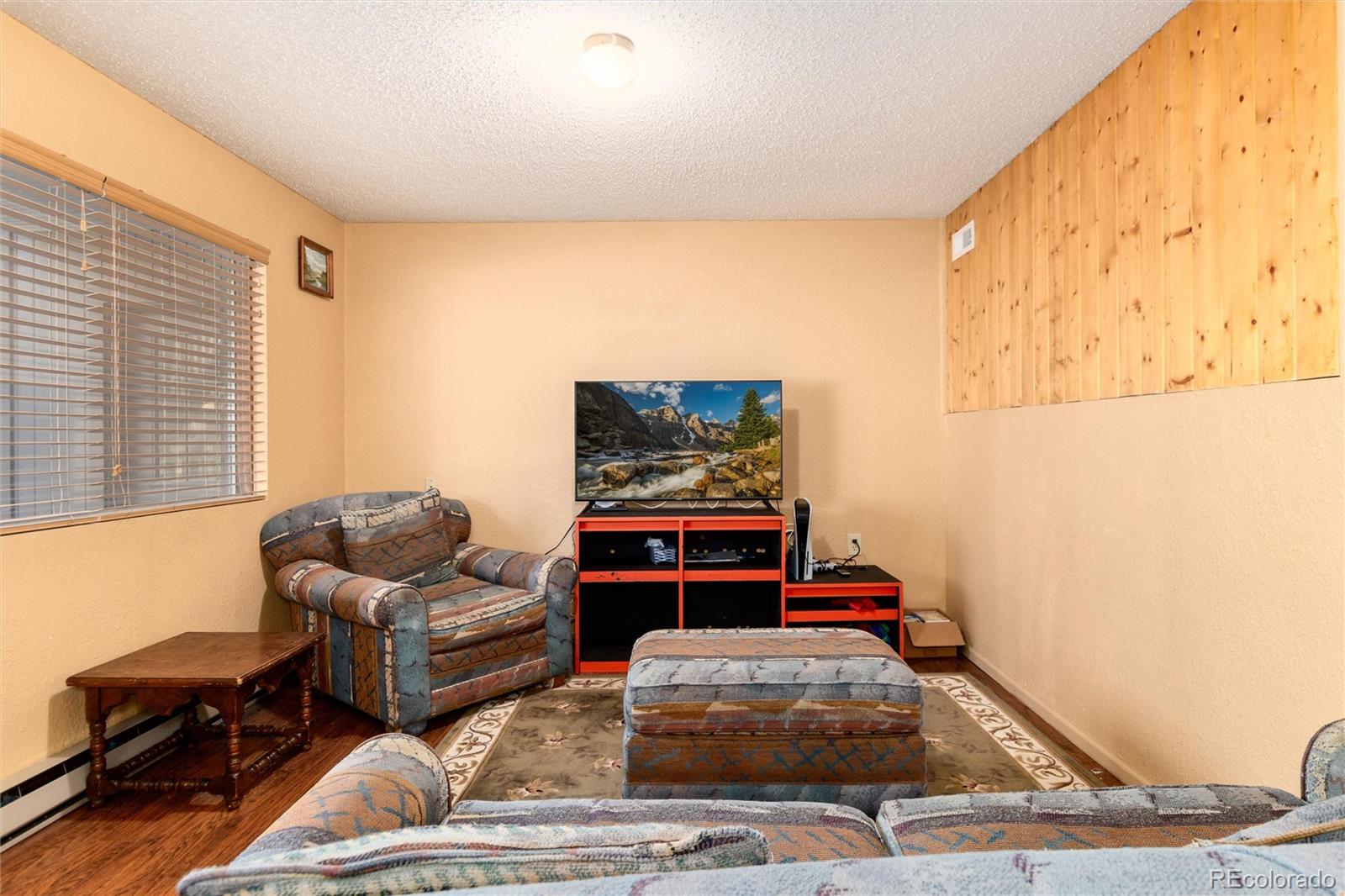 65 Silver Springs Road Bailey, CO 80421 - Photo 19 of 45 a living room with furniture and a flat screen tv