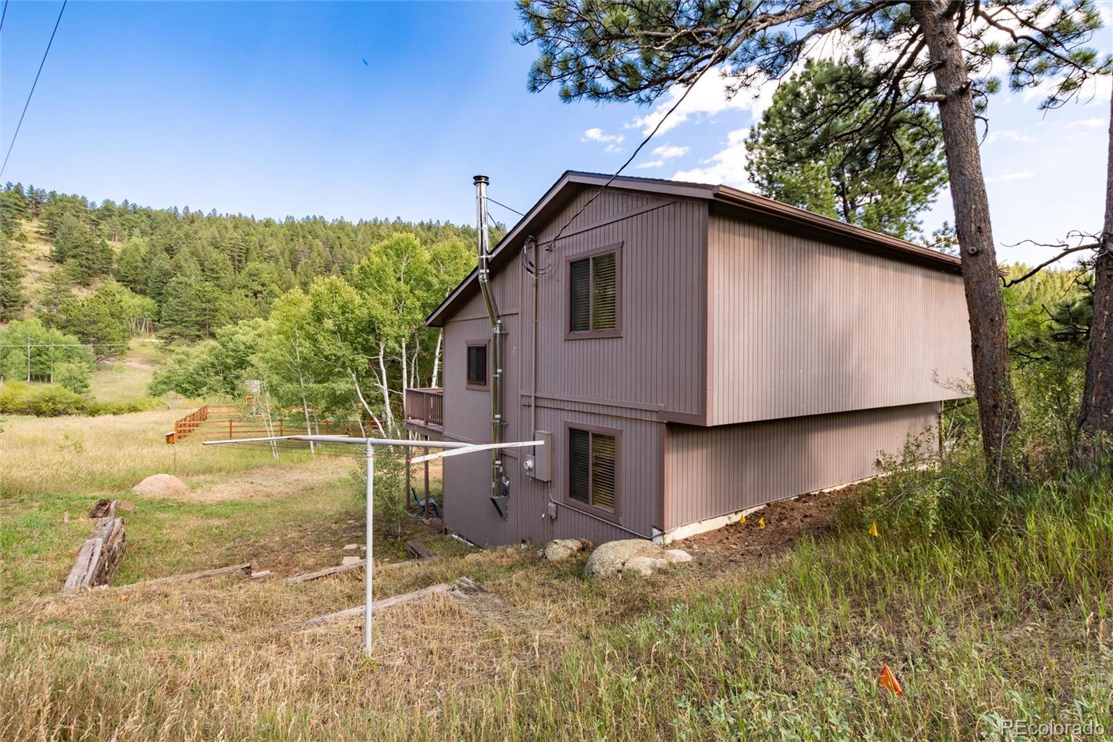 65 Silver Springs Road Bailey, CO 80421 - Photo 32 of 45 a view of backyard of house