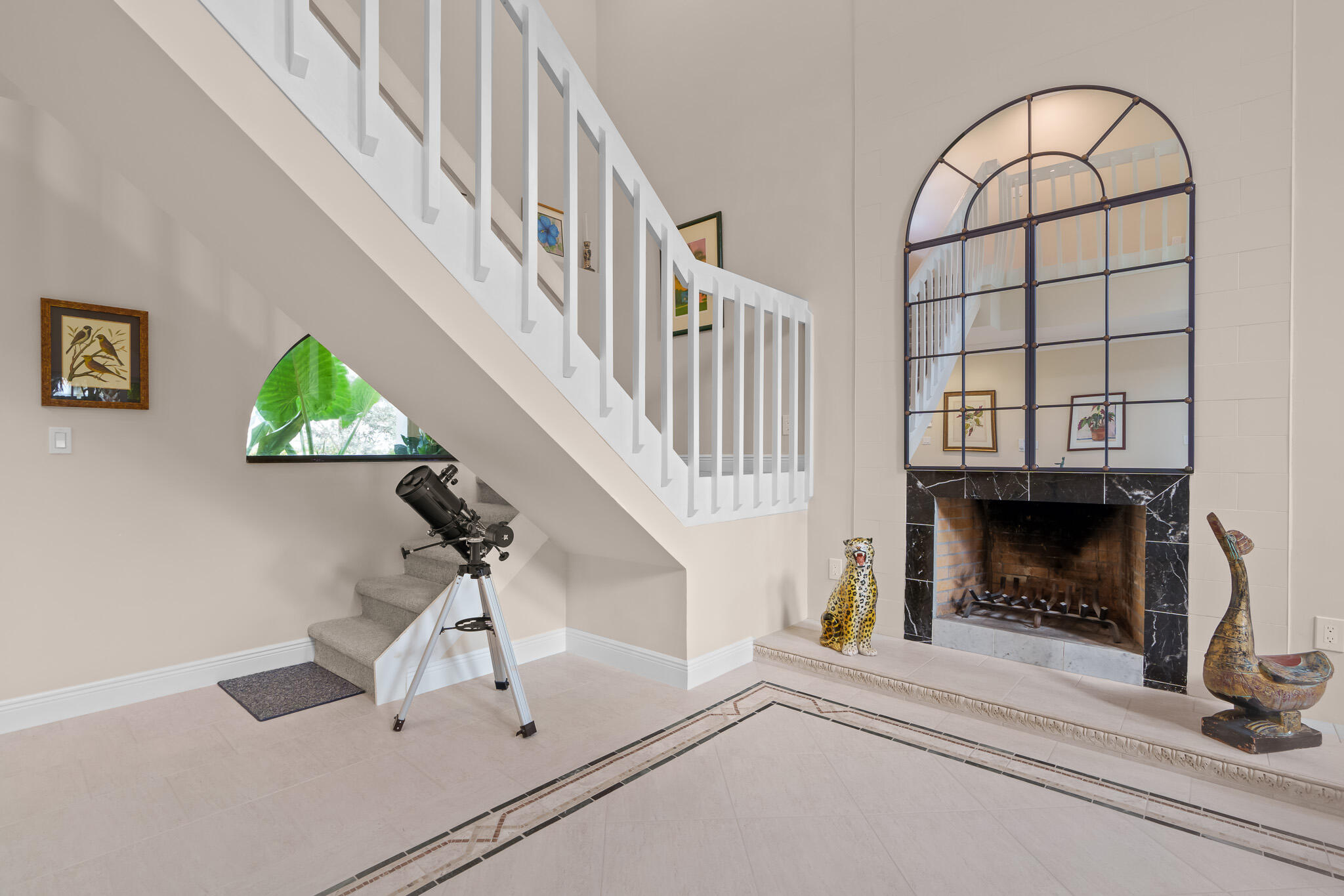 23397 Lago Mar Circle Boca Raton, FL 33433 - Photo 28 of 70 Working Fireplace Next to Stairs