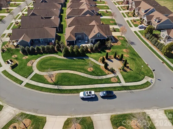 an aerial view of multiple house