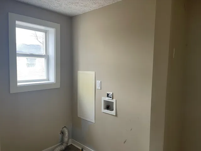 a bathroom with a window