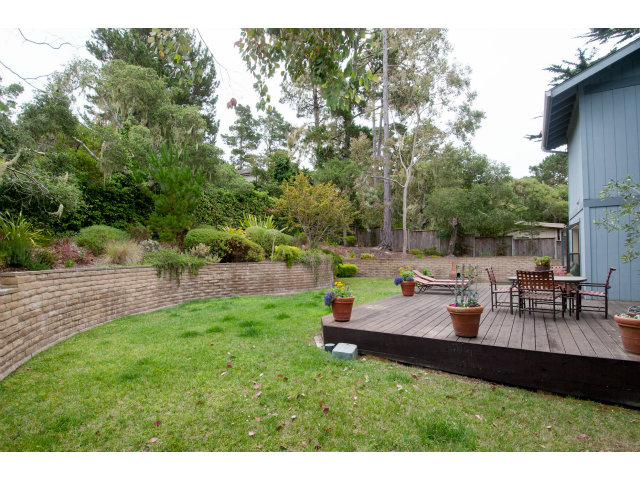 3075 El Toro Road Pebble Beach, CA 93953 - Photo 23 of 25 a view of backyard with sitting area and slide