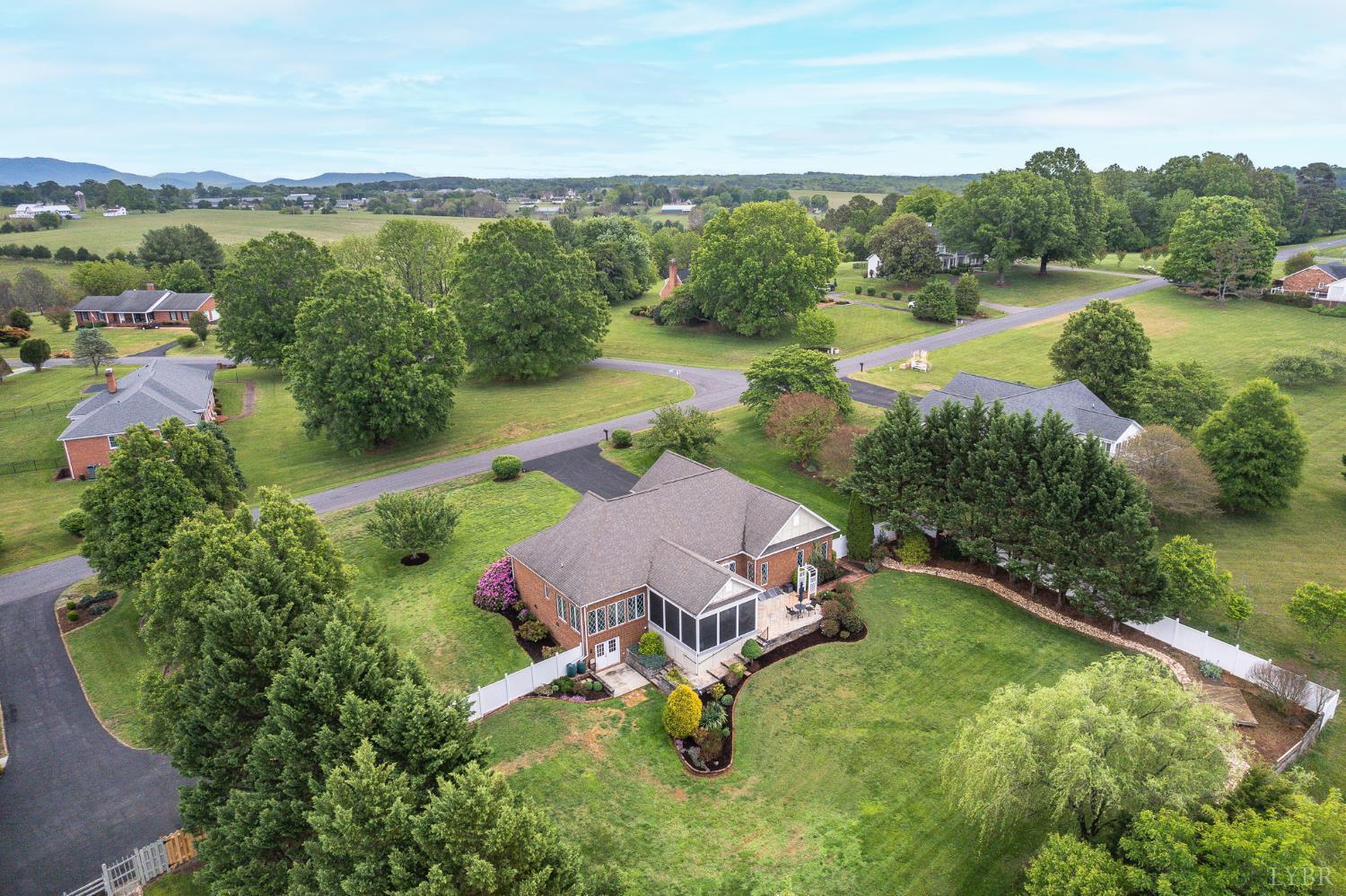 200 North Branch Road Bedford, VA 24523 - Photo 42 of 52 an aerial view of a house with garden space and outdoor space