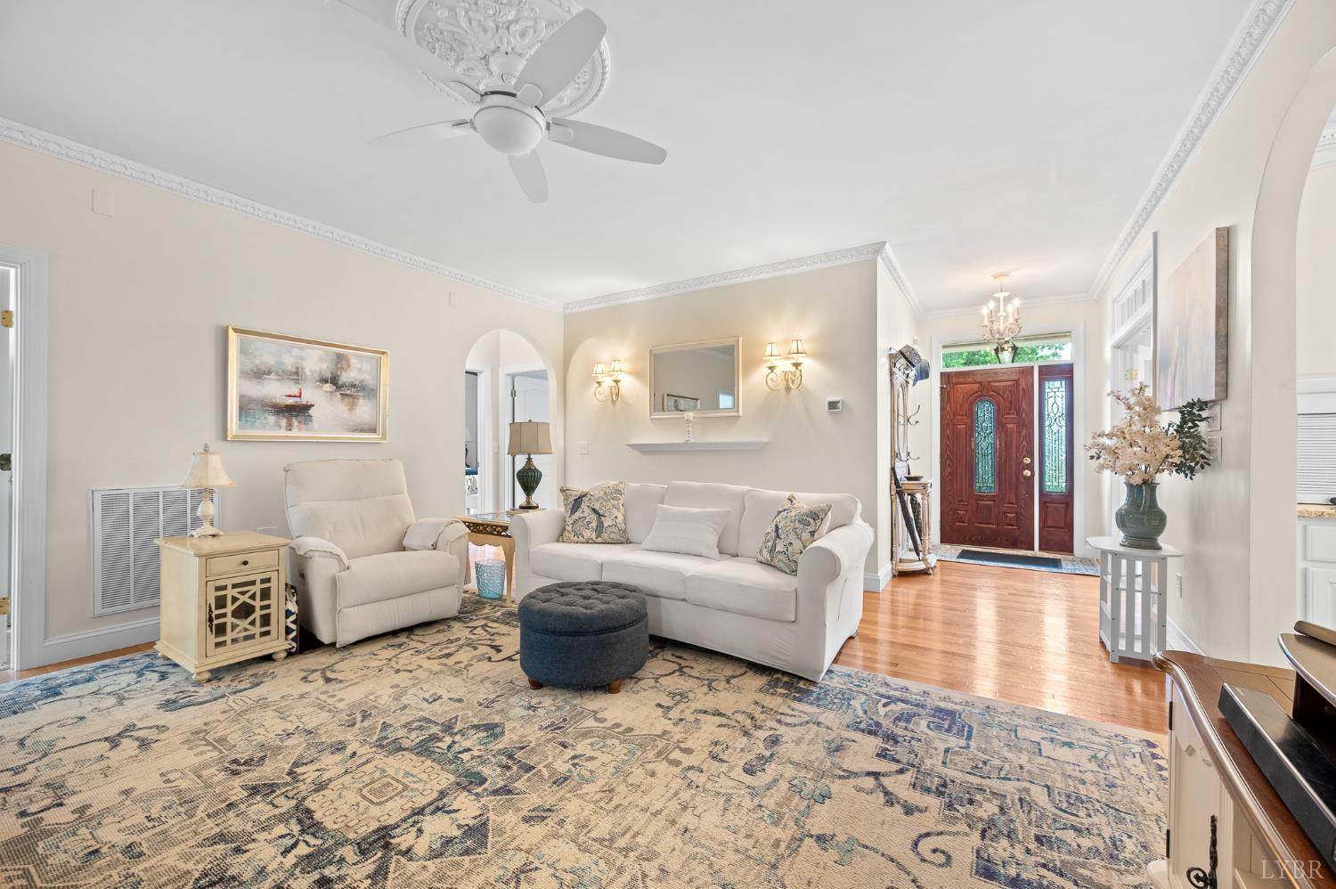 200 North Branch Road Bedford, VA 24523 - Photo 6 of 52 a living room with furniture and a chandelier