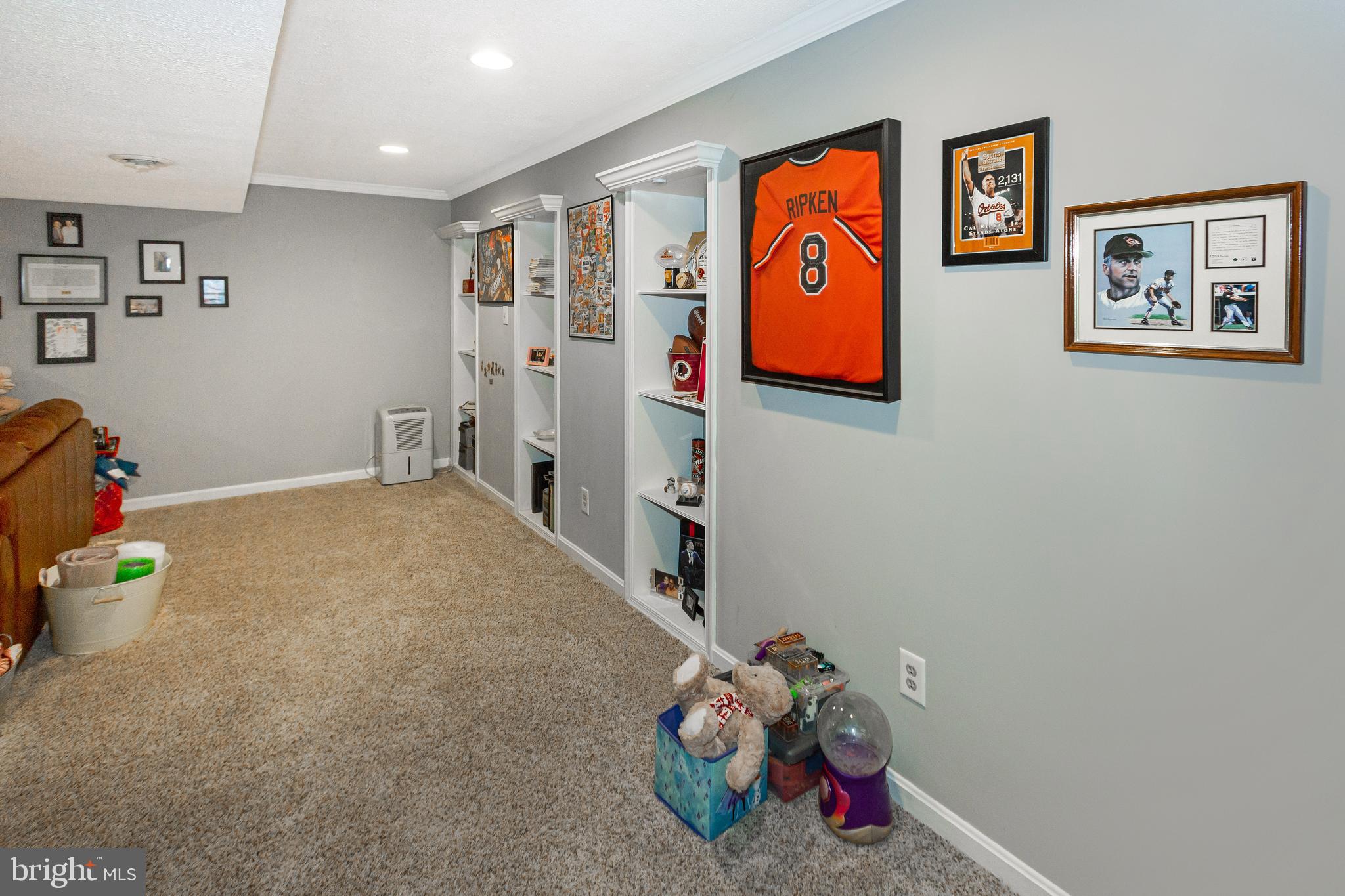 3108 Peverly Run Road Abingdon, MD 21009 - Photo 22 of 50 Basement with Built-In Bookshelves