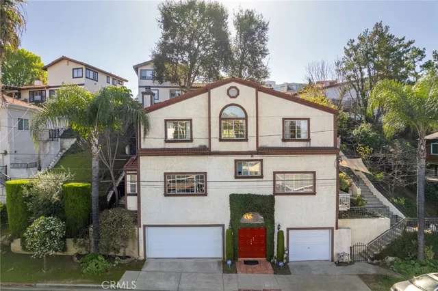 an aerial view of multiple house