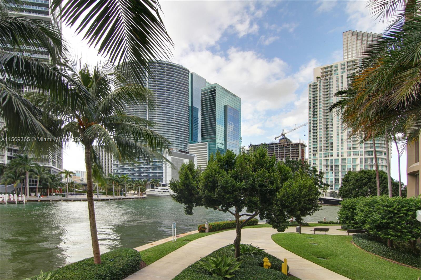 901 Brickell Key Boulevard, Unit 3504 Miami, FL 33131 - Photo 38 of 44 a view of a water fountain in front of a house