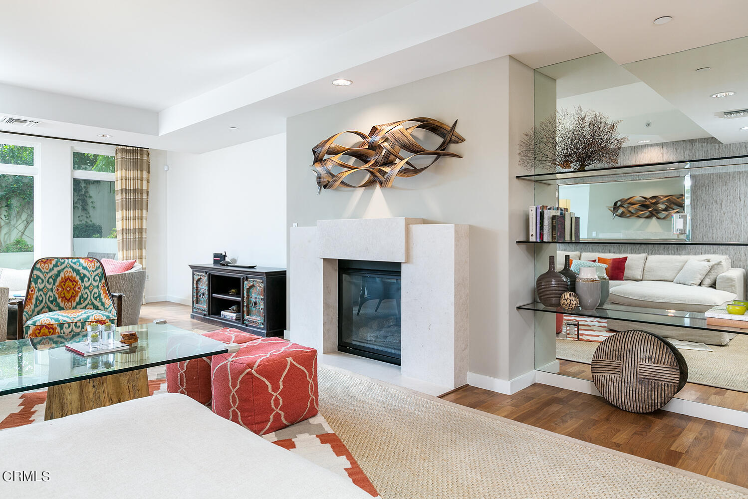 920 Granite Drive, Unit 103 Pasadena, CA 91101 - Photo 6 of 33 a living room with furniture and a fireplace