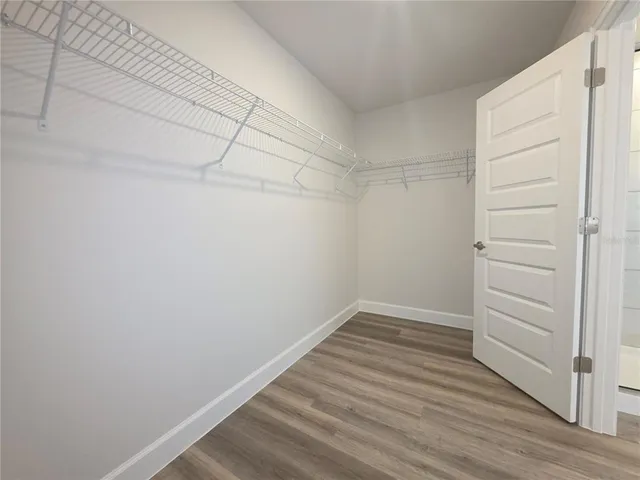 a view of a room with empty racks