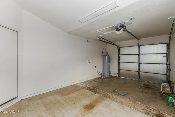 a view of a garage