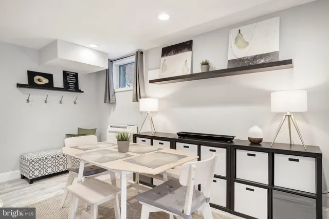 a view of kitchen and dining room