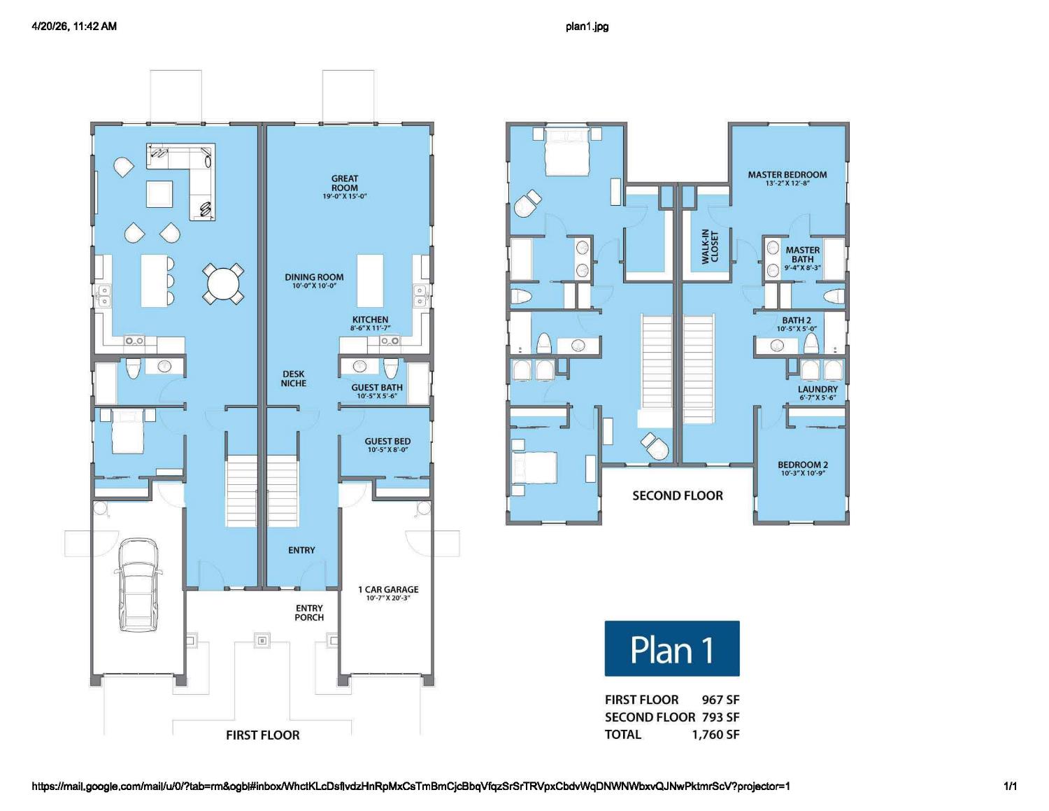239 Chico Place Davis, CA 95618 - Photo 5 of 6 Builder provided Floor Plan 1