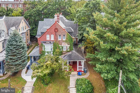 an aerial view of multiple houses