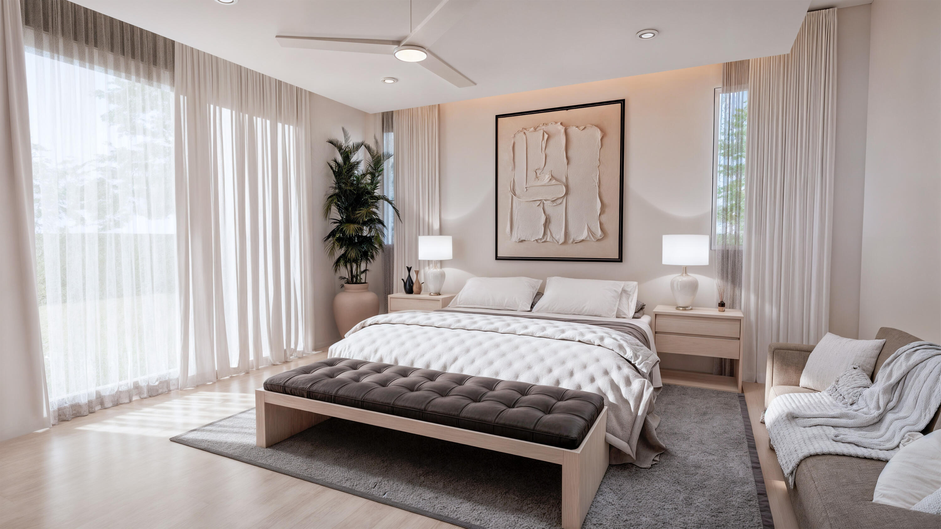 4594 133rd Road South, Unit MILAN Delray Beach, FL 33445 - Photo 7 of 14 a bedroom with a large bed and a window