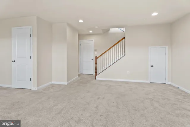 a view of an entryway with stairs