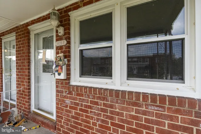 a view of front door of house