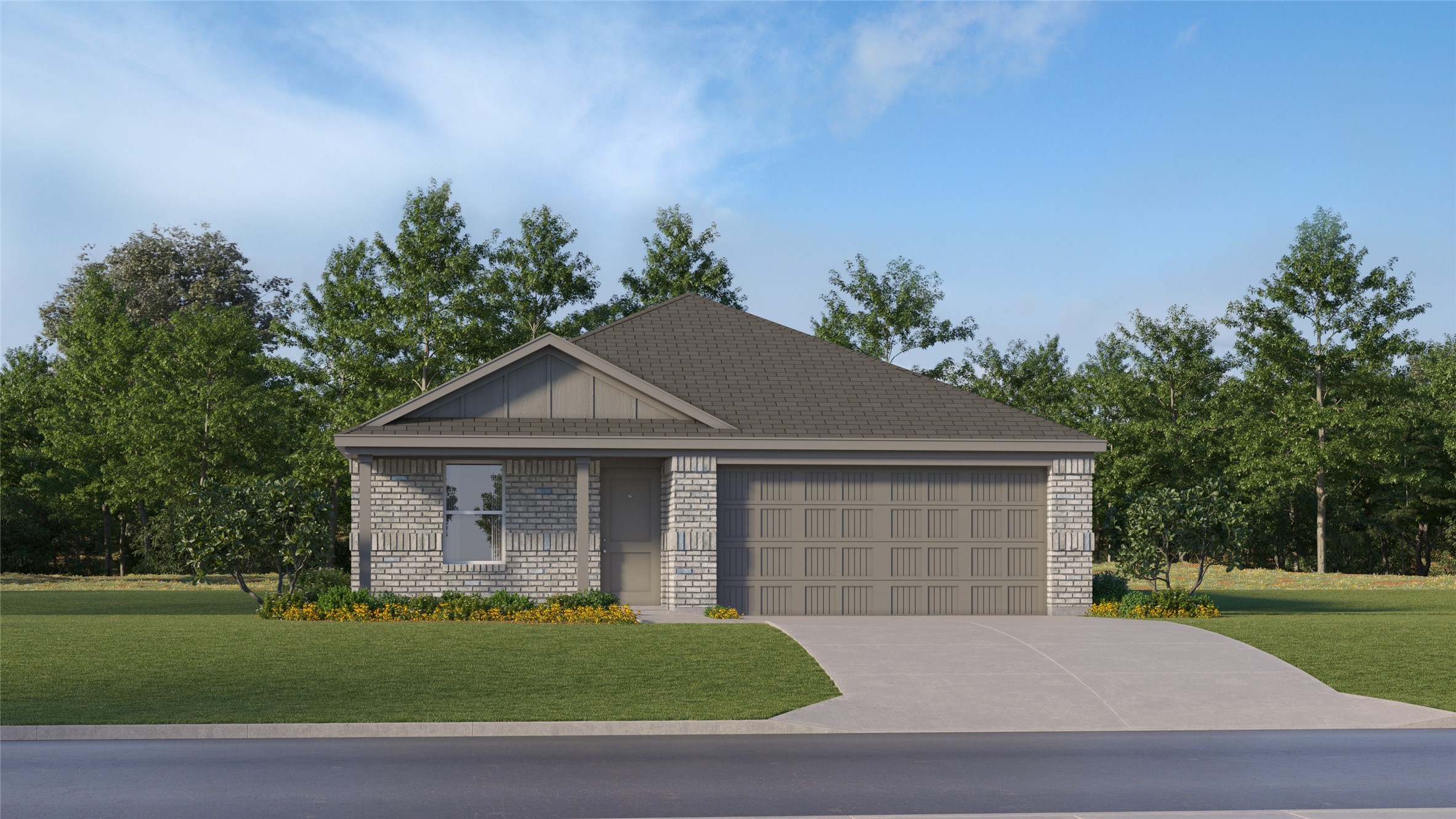 1427 Parks Edge Lane Angleton, TX 77515 - Photo 1 of 23 a front view of a house with a garden