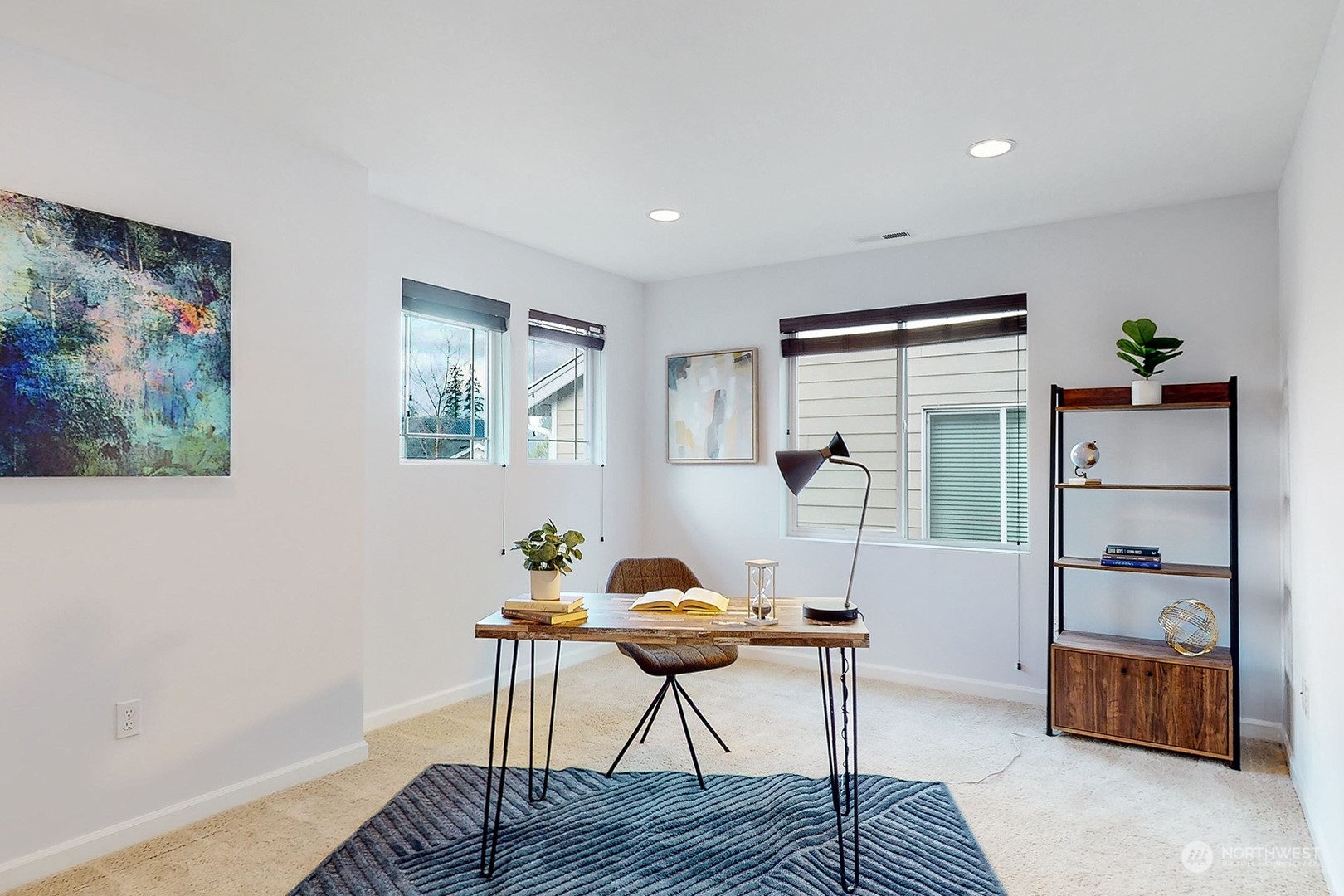 3602 195th Place Southeast Bothell, WA 98012 - Photo 18 of 28 a workspace room with furniture and wooden floor