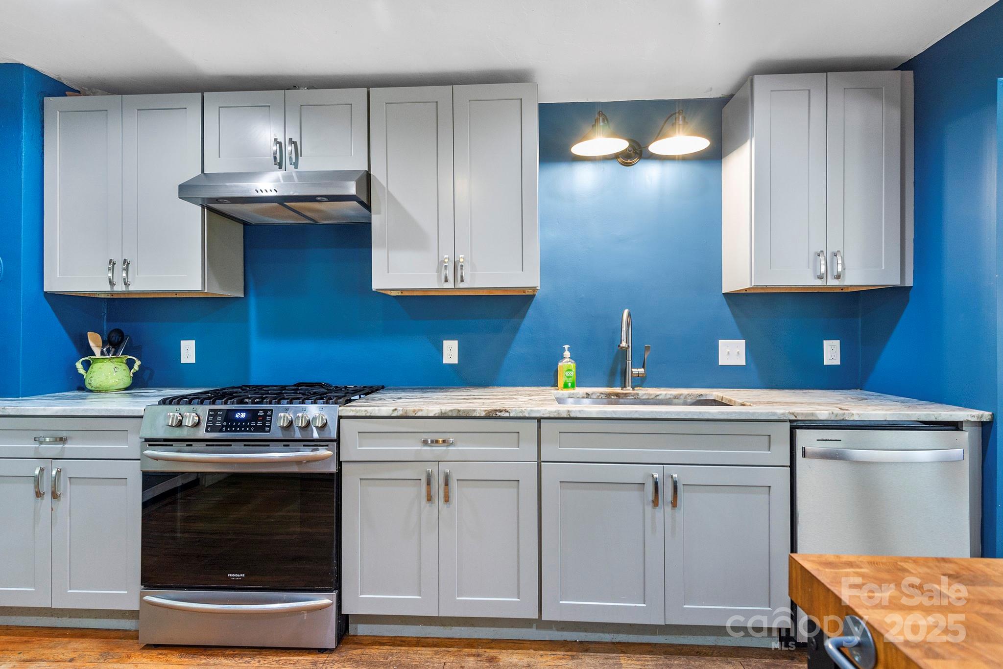 914 Catheys Creek Church Road Brevard, NC 28712 - Photo 20 of 33 a kitchen with cabinets appliances and a sink