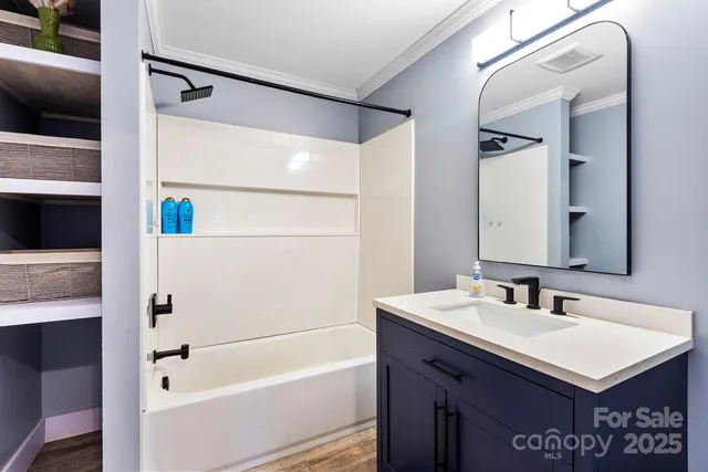 a bathroom with a sink and a bathtub